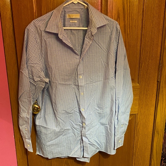 MICHAEL Michael Kors Other - Michael Kors Light Blue Gingham Shirt